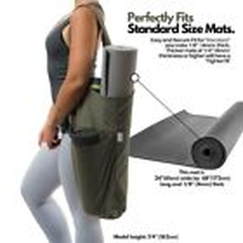 Yoga Mat Bag | the ORIGINAL Tote Yoga Bag | Sling Yoga Tote Olivine Green